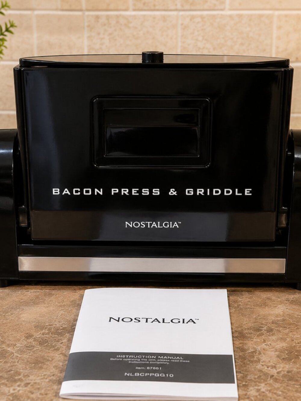 Nostalgia Bacon Press & Griddle Electric Cooker Breakfast Maker